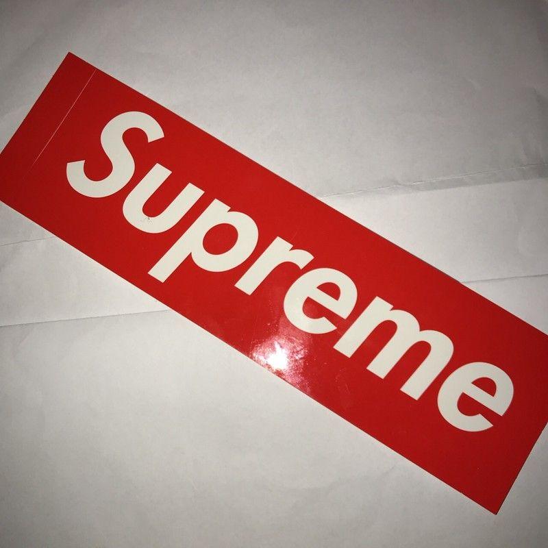 Open Red Box Logo - supreme box logo sticker - Vinted