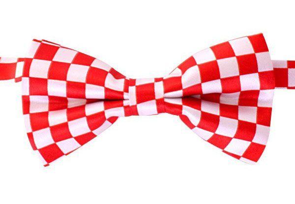 Red and White Checkered Logo - Bow tie red white checkered. Party Supplies. Party Costumes