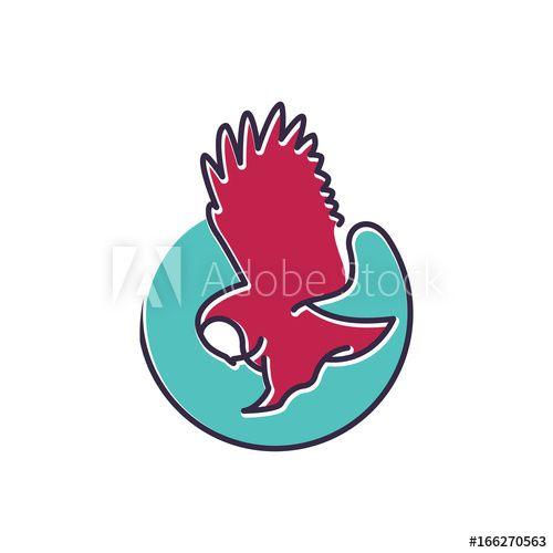 Cool Hawk Logo - Owl Bird Pouncing on Prey Cool Logo Illustration - Buy this stock ...