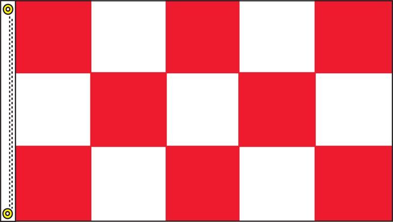 Red and White Checkered Logo - Checkered Red/White 3' x 5' Flag Outdoor Nylon - Flagdom
