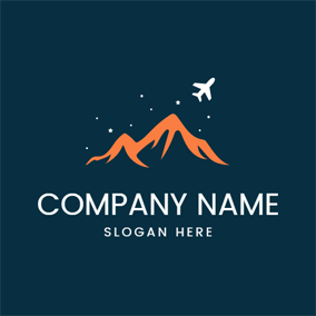 Blue and White with Orange Logo - Free Travel Agency Logo Designs | DesignEvo Logo Maker