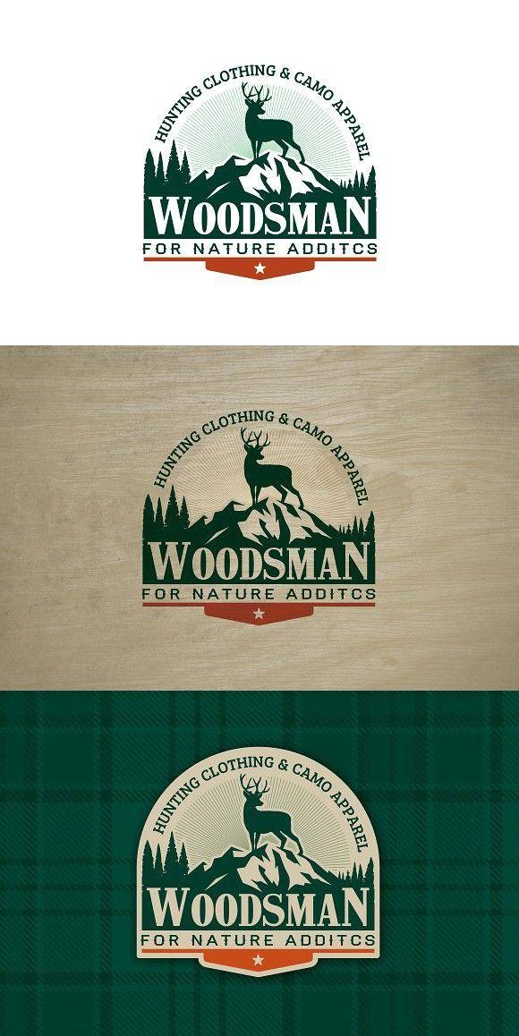 Hunting Apparel Logo - Woodsman Hunting Apparel Logo. Natural Graphic Design. Clothing