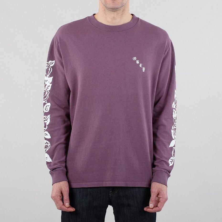 OBEY Clothing Rose Logo - Purple T-Shirts - Obey Clothing OBEY Olde Rose Long Sleeve T-shirt ...
