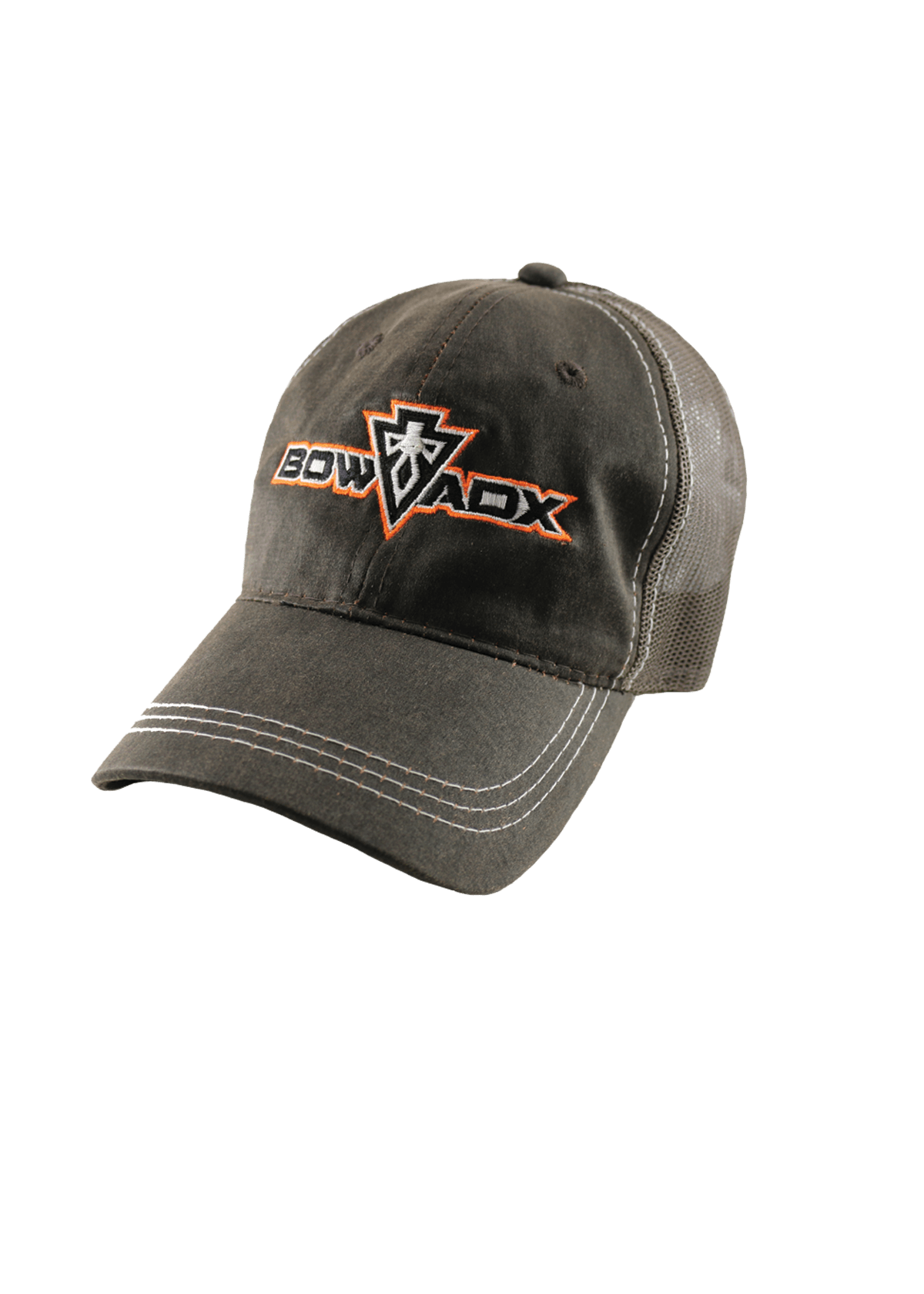 Hunting Apparel Logo - Rugged Brown Bow Hunting Hat with Orange Logo | Bow hunting t-shirts ...