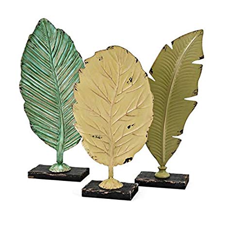 3 Multicolor Leaf Logo - Amazon.com: Imax 26830-3 Cora Leaf Statuary (Set of 3), Multicolor ...