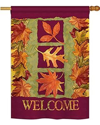 3 Multicolor Leaf Logo - Spectacular Deal on Breeze Decor H113061 3 Fall Leaves Decorative ...