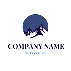 Blue and White Mountain Logo - Free Mountain Logo Designs. DesignEvo Logo Maker