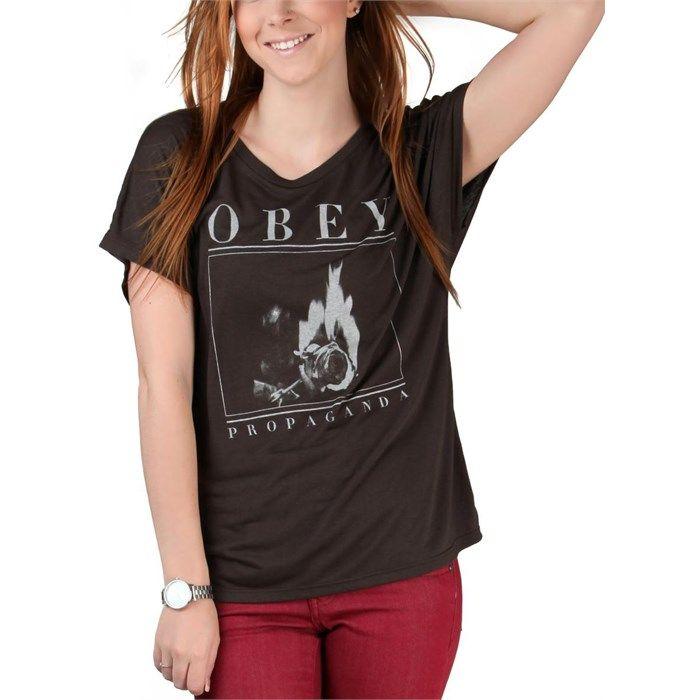 OBEY Clothing Rose Logo - Obey Clothing Burning Rose T-Shirt - Women's | evo
