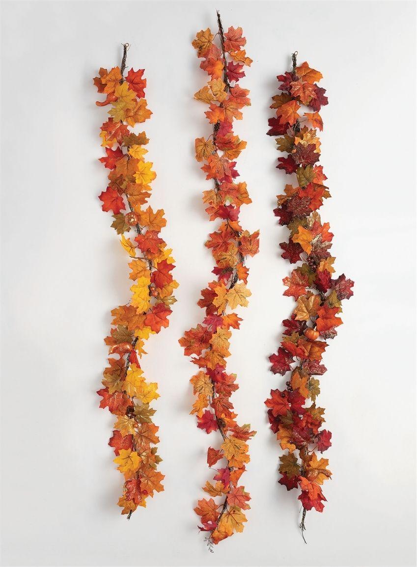 3 Multicolor Leaf Logo - Wholesale Leaf Garland, Collections Multicolor Garlands | Sullivans