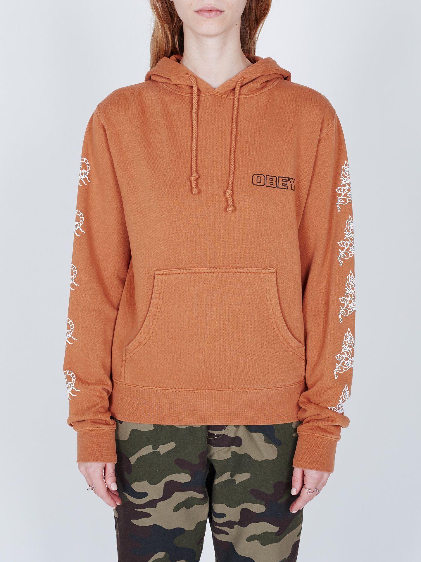 OBEY Clothing Rose Logo - Scorpion Rose Box Pigment Pullover. OBEY Clothing. online shopping