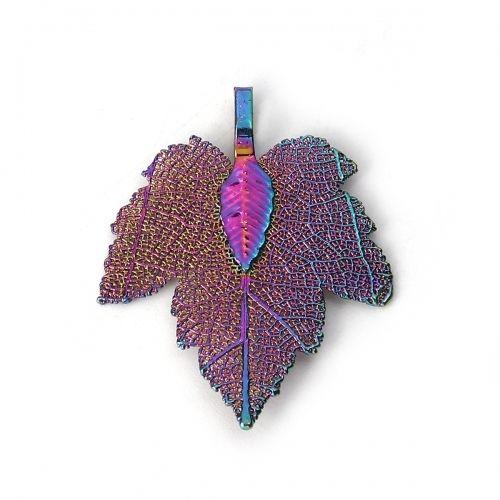 3 Multicolor Leaf Logo - Worldwide Free Shipping Copper Pendants Maple Leaf Multicolor 36mm ...