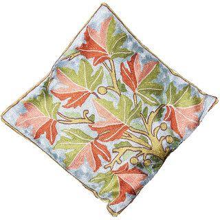 3 Multicolor Leaf Logo - Buy Multicolor Leaves Chinar Design Silk Kashmiri Cushion Covers ...