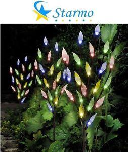 3 Multicolor Leaf Logo - 3 x Starmo Branch Tree Twig Leaf Solar Outdoor Garden 60 ...