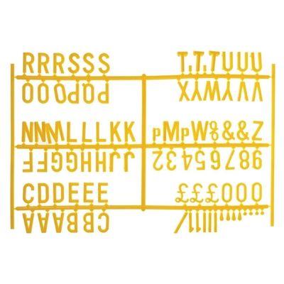 Beaumont Letter Logo - Beaumont Peg Board 20mm Letters 540 Characters Yellow