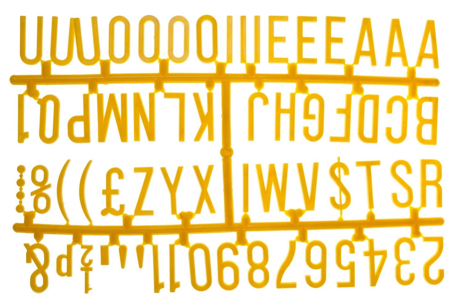 Beaumont Letter Logo - 3863y 11 4inch Letter Set Pk6 Yellow