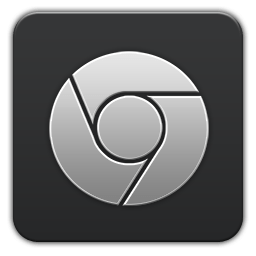 Grey Chrome Logo - Chrome Grey Icon. Download Quadrates icons
