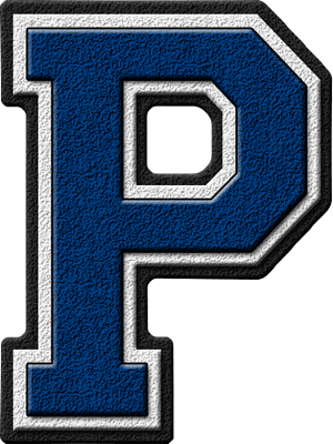 Blue Letter P Logo - Presentation Alphabets: Royal Blue Varsity Letter P