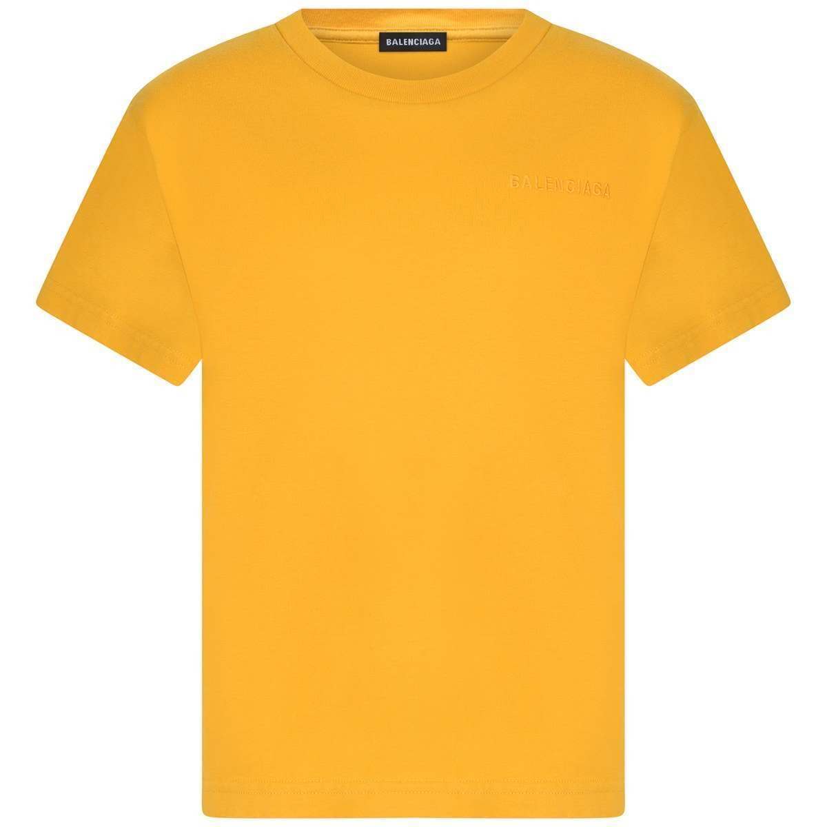 Yellow and Orange B Logo - Balenciaga Yellow Embroidered Logo Top - Boy