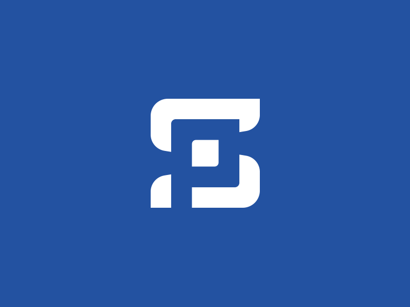 Blue Letter P Logo - S + P by LeoLogos.com. Smart Logos. Logo Designer. Dribbble