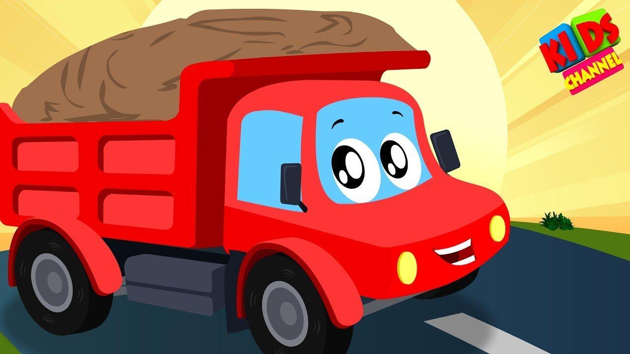 Little Red Car Logo - Kids channel. little red car. Dump Truck Is Working. Nursery