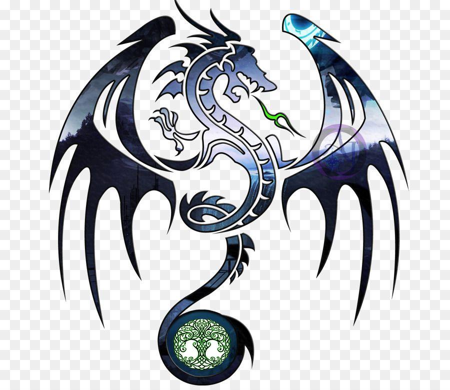 Silver Dragon Logo - Wall decal Sticker Dragon Clip art - fire flame - silver Dragon png ...