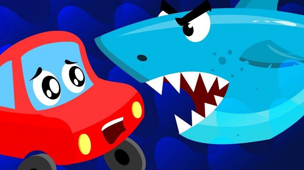 Little Red Car Logo - Kids Video YTB: Scary Shark | Little Red Car Songs | Halloween ...