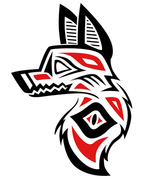Native Wolf Logo - Native American Inspired Wolf Head Tattoo Red+Blak by aNewChapter on ...