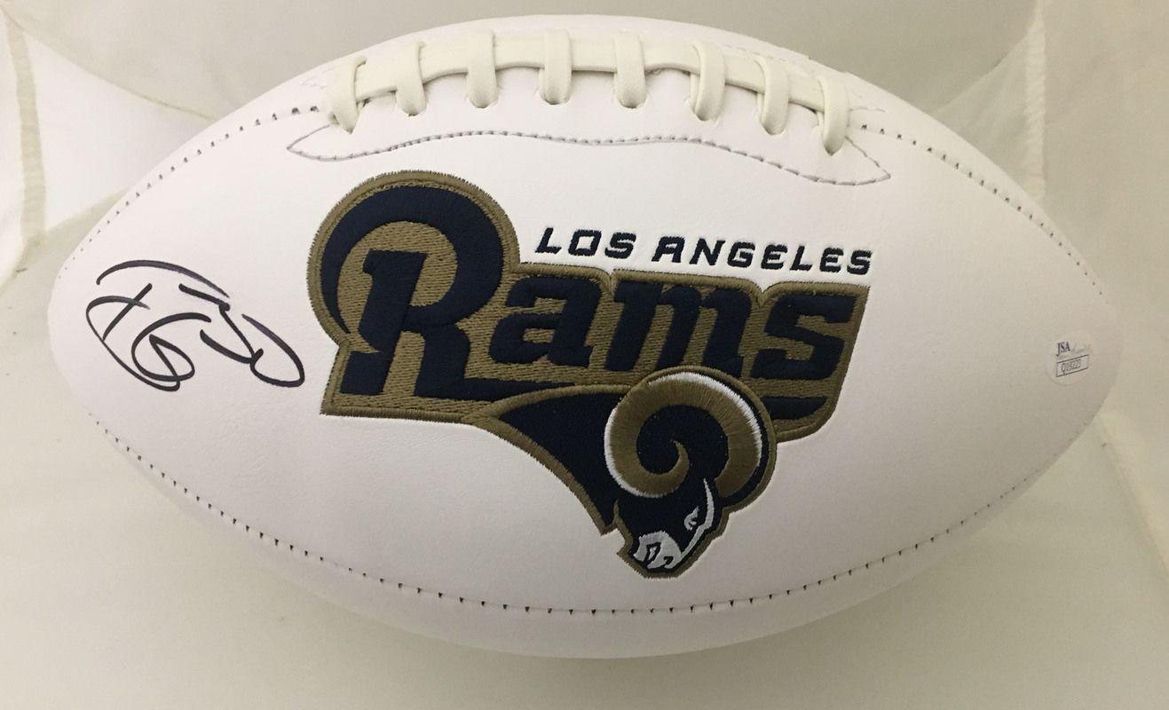 Rams Football Logo - Todd Gurley Autographed Los Angeles Rams Signed Logo Football JSA ...