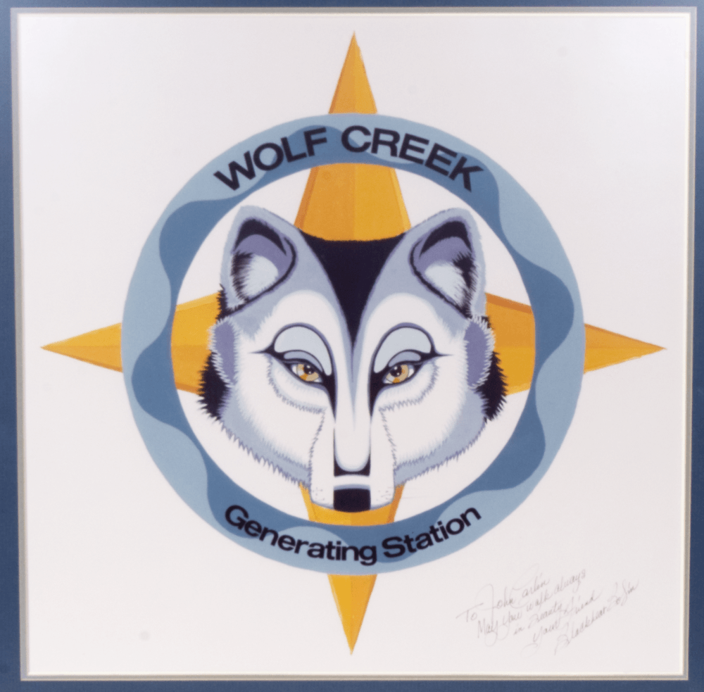 Native Wolf Logo - Wolf Creek Logo - Kansapedia - Kansas Historical Society