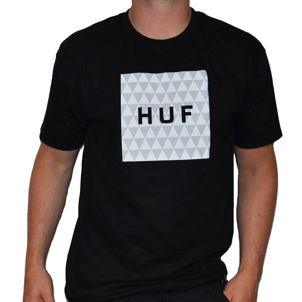 Triangle Box Logo - HUF Triangle Box Logo Tee, Black. Tee shirts. Clothing. Mustard