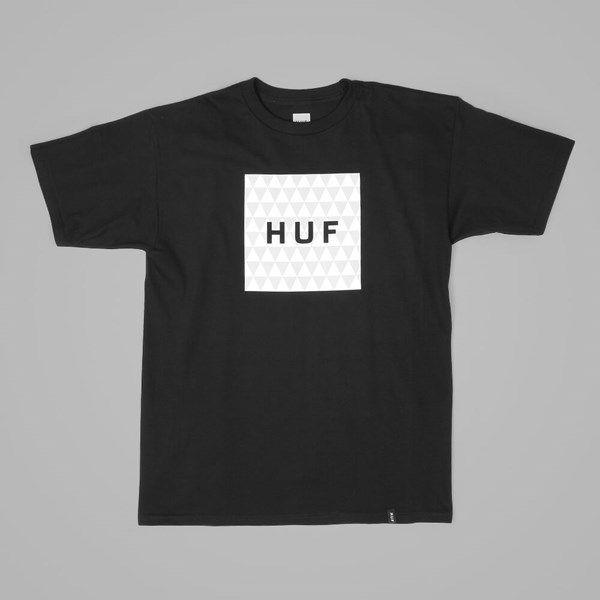 Triangle Box Logo - HUF TRIANGLE BOX LOGO SS TEE BLACK | HUF Tees