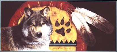Native Wolf Logo - Red Bear's Dream - The Wolf Clan