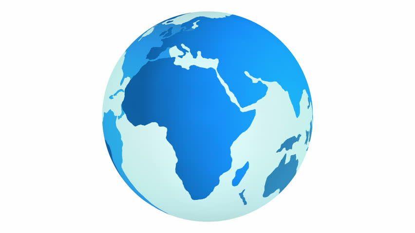 White and Blue Earth Logo - Blue Planet Earth Spinning Isolated Stock Footage Video (100 ...