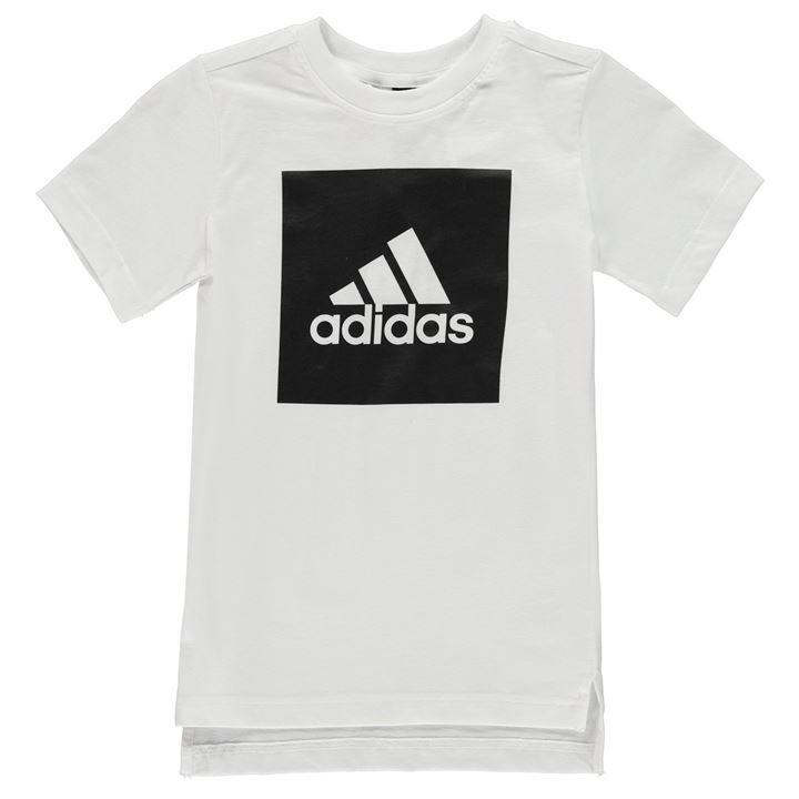 Triangle Box Logo - adidas Box Logo T Shirt Junior Boys