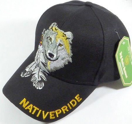 Native Wolf Logo - Native Pride Eagle and Peace Pipe Hat - Native American Black Ball ...