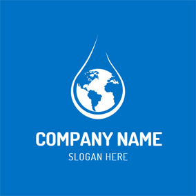 White and Blue Company Logo - Free Water Logo Designs | DesignEvo Logo Maker