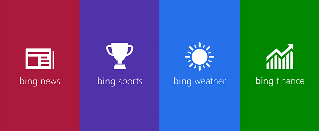 Bing Apps Logo - These 4 Bing apps are Windows 8 favorites, and now they're on ...