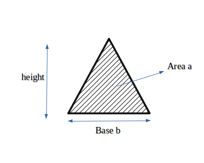 Triangle in Blue N Logo - Minimum height of a triangle with given base and area