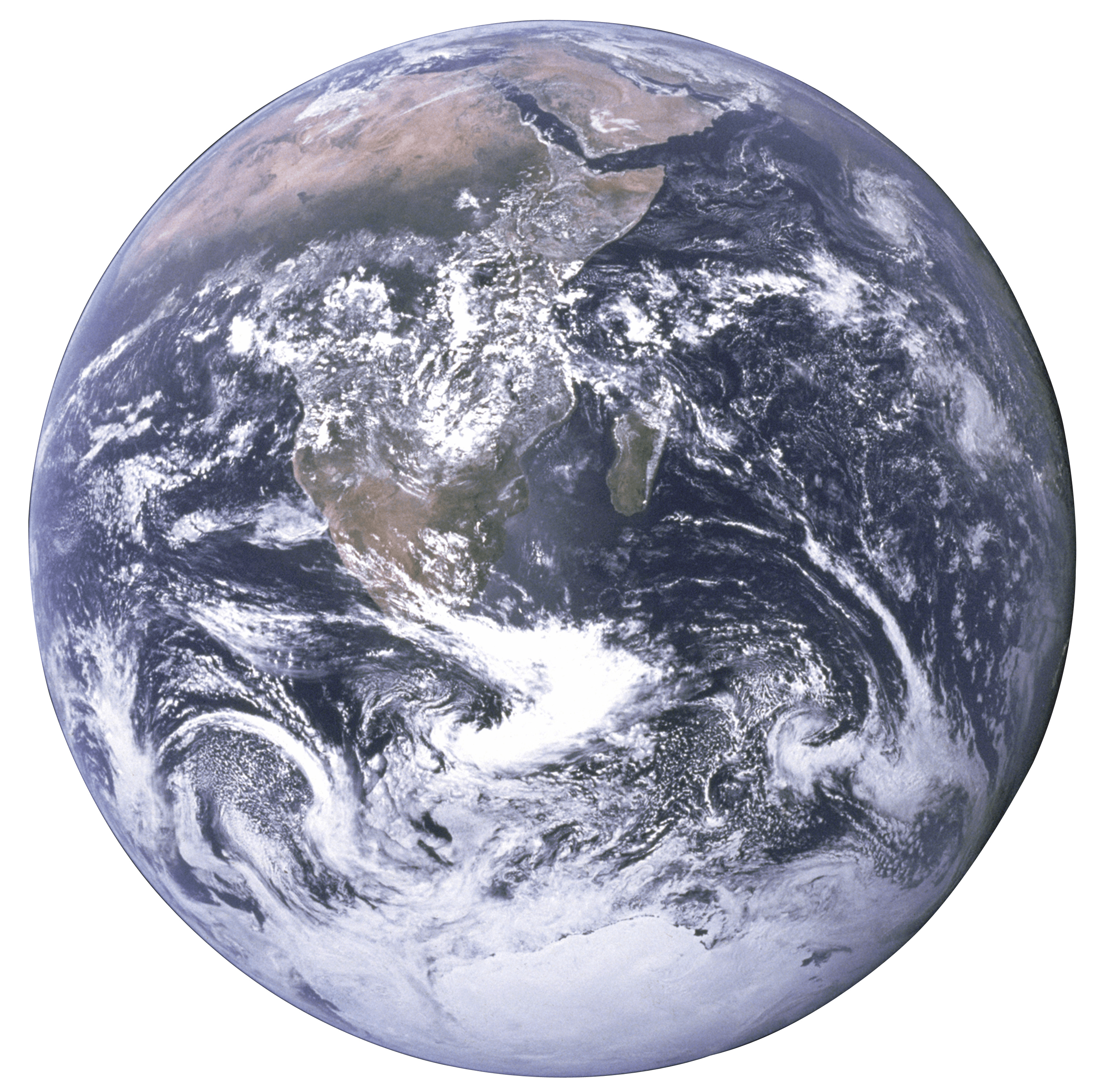White and Blue Earth Logo - The Earth seen from Apollo 17 with transparent background.png