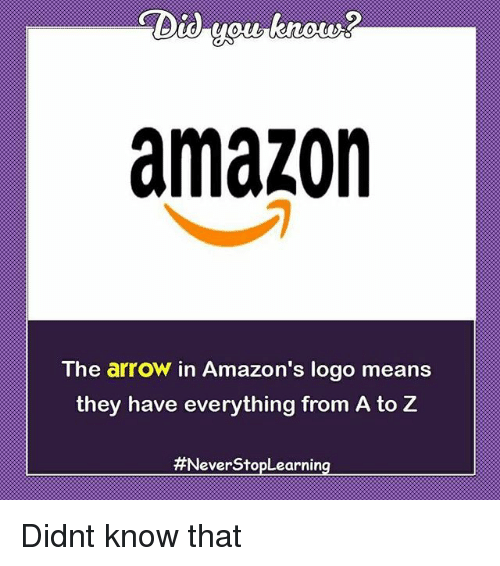Funny Amazon Logo - You Know? Amazon the Arrow in Amazon's Logo Means They Have ...