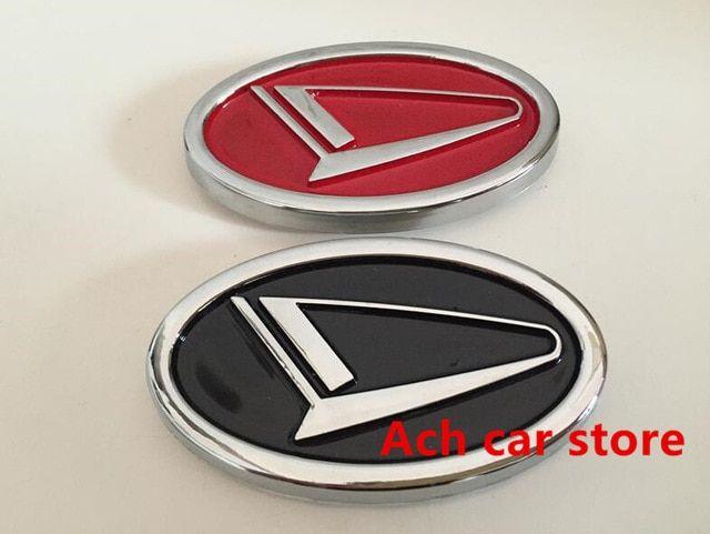 Red Auto Logo - Free shippin 7.7*4.5cm black red Daihatsu logo car emblem Rear