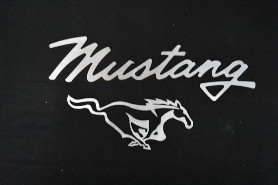 Mustang Logo - Ford Mustang Logo and word sign Metal sign / Metal car garage | Etsy
