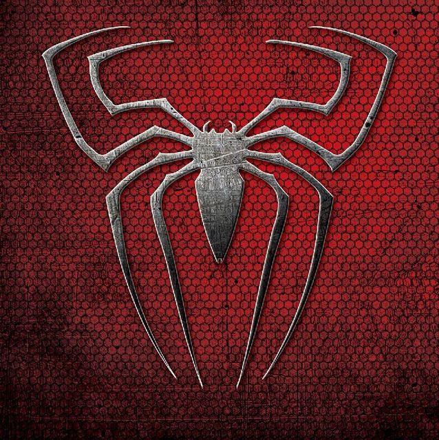 Spiderman Logo - 8x8FT Spiderman Logo Spider Man Spidey Dark Red Metal Texture Wall