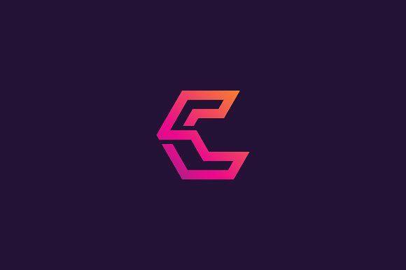 Purple C Logo - Tech Line Letter C Logo ~ Logo Templates ~ Creative Market