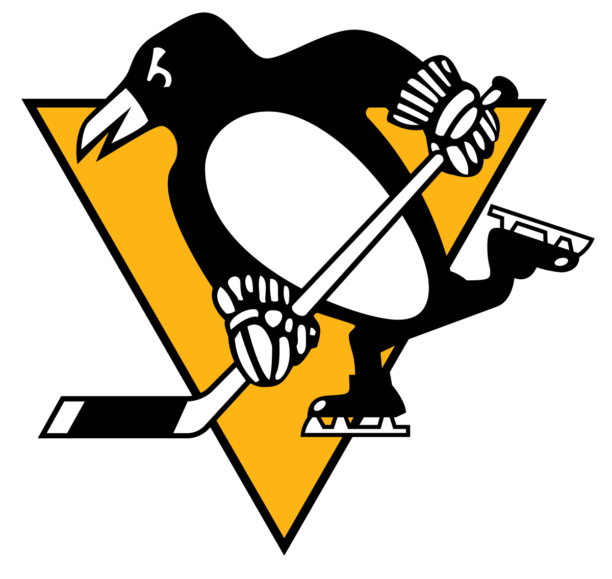 Black and White Hockey Logo - Pittsburgh Penguins