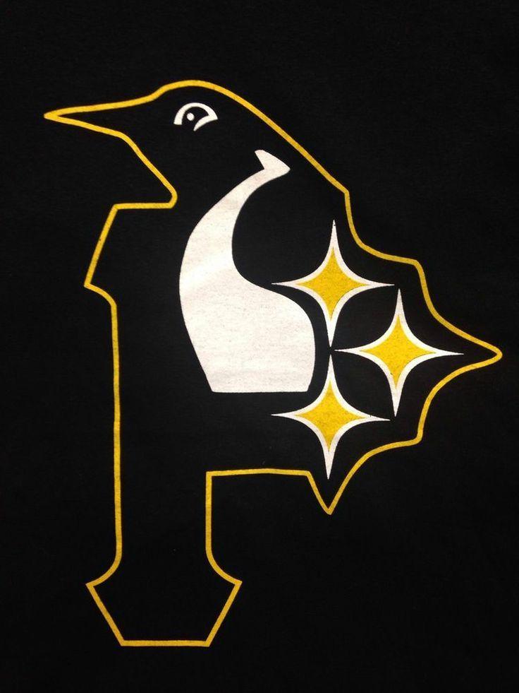 Penguin Sports Logo - PITTSBURGH PENGUINS PIRATES STEELERS MoRpHeD LoGo T-Shirt (Adult ...