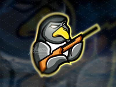 Penguin Sports Logo - Gun Penguin Mascot Logo by Mascot Logo Captain | Dribbble | Dribbble