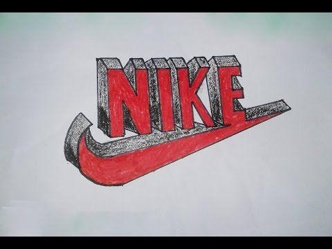 3D Nike Logo - Nike Logo in 3D Step By Step Drawing LOGO