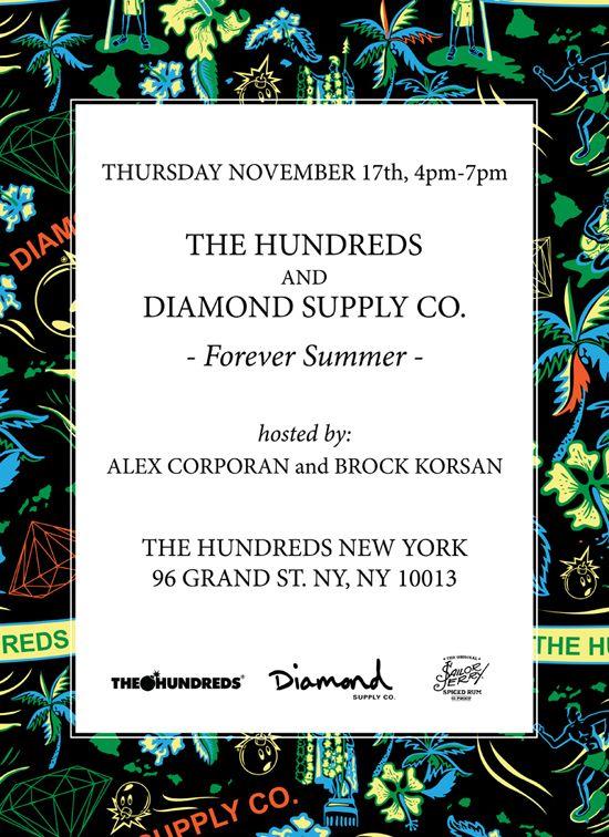 The Hundreds Diamond Supply Co Logo - NYC SF LA : THE HUNDREDS X DIAMOND SUPPLY CO. "FOREVER
