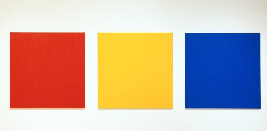 Red and Blue and Yellow Logo - Falling Blue, 1963 - Agnes Martin - WikiArt.org